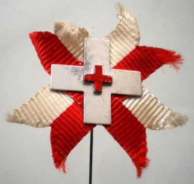 II.030 INSIGNA STICKPIN ELVETIA CRUCEA ROSIE 1944 foto