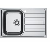 Chiuveta bucatarie inox Franke SKX 611-78/50 DR, dreptunghiulara, 1 cuva si picurator pe partea dreapta, 78x50x15 cm, adancime cuva 15 cm, Inox lucios