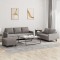 vidaXL Set de canapea cu perne, 3 piese, gri taupe, material textil 3201475