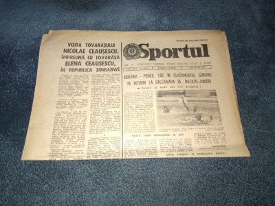 ZIARUL SPORTUL 18 IULIE 1983 foto