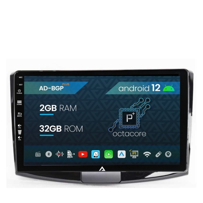 Navigatie Volkswagen Passat B6 B7 CC, Android 12, P-Octacore 2GB RAM + 32GB ROM, 10.1 Inch - AD-BGP10002+AD-BGRKIT025B