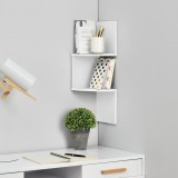 [en.casa]&reg; Raft Design Retro Style, 1 raft perete Modell 26, en.casa, MDF, alb mat lacuit HausGarden Leisure