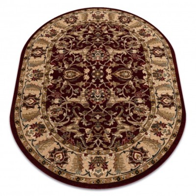 Covor de l&amp;acirc;nă Omega oval ORDA lumină rubinie 2, 170x235 cm foto