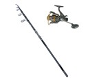 Set Pescuit Crap Splendid 3.6m, Mulineta KT4000A Diamant Alb, 6 Rulmenti, Baitrunner, Tambur Aluminiu + Grafit, Actiune 160-360g