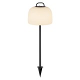 Set de 2 lampi pentru gradina Nordlux, LED, PVC/metal/plastic, alb/negru, 22 x 73 x 22 cm
