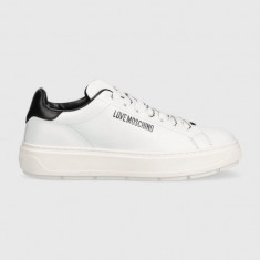 Love Moschino sneakers din piele Sneakerd Bold 40 culoarea alb, JA15374G1G