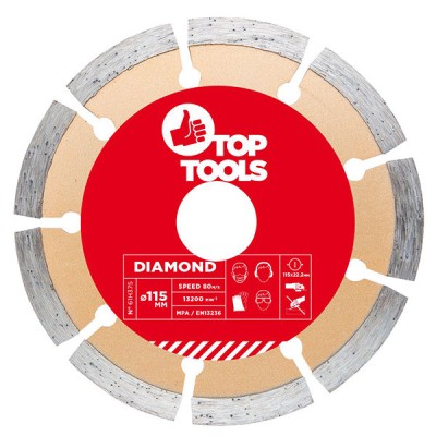 Disc diamantat 115x22,2mm segmentat TOP TOOLS 61H315 HardWork ToolsRange foto