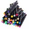 Set 48 Markere cu Alcool Mercaton&reg;, 2 capete si geanta de depozitare, 15 cm, Multicolor, 14 x 11 x 17.5 cm