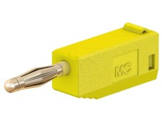 Mufă Banană 2mm 10A Galbenă Aurită