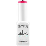 Lac de unghii Gellac 1 Step, Hybrid Effect, Non UV, Revers, 10 ml, 53 Rosu Neon