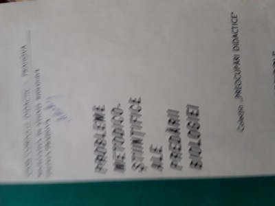 Probleme metodico stiintifice ale predarii biologiei 1974 foto