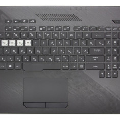 Carcasa superioara cu tastatura palmrest Laptop Gaming, Asus, ROG Strix SCAR II GL504GM, GL504GS, GL504GV, GL504GW, 90NR00K2-R32HU0, iluminata, RGB, l