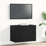 Comodă TV din stejar negru 60x30x41 cm, lemn stratificat