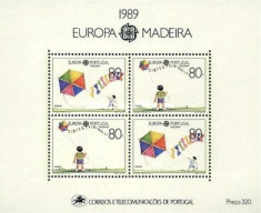 Portugal Madeira 1989 - Europa, bloc neuzat foto