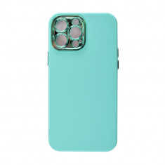 Husa de protectie telefon compatibila iPHONE PRO MAX, TPU, Verde turcoaz