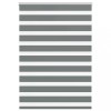 Jaluzea tip zebra gri &icirc;nchis lățime țesătură 90,9 cm poliester