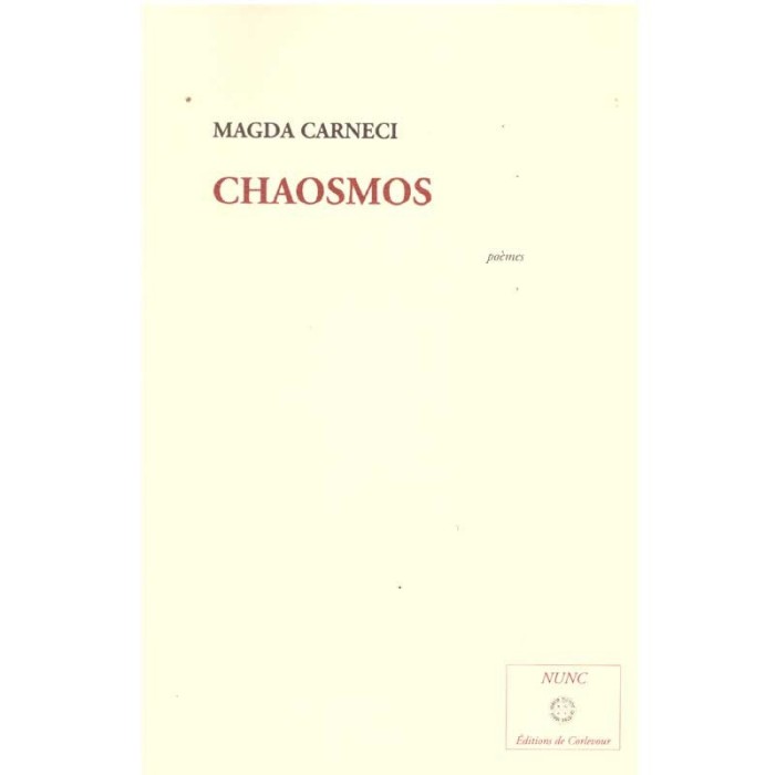 Magda Carneci - Chaosmos - poemes - dedicatie autor - 136836