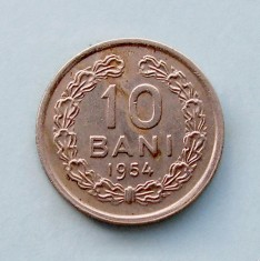 ROMANIA - 10 Bani 1954 foto
