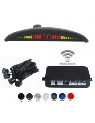 Senzori parcare cu display LED Wireless S302W Albastru foto