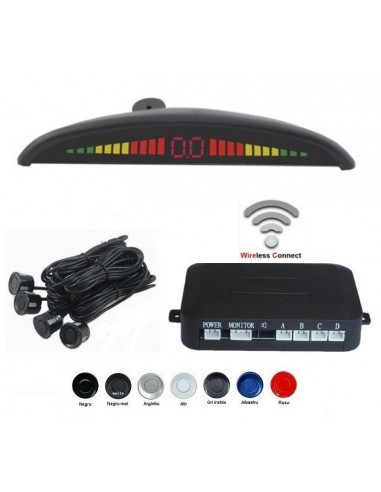 Senzori parcare cu display LED Wireless S302W Albastru