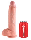 Dildo Realistic Cu Testicule King Cock, Natural, 25 cm
