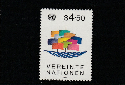 Natiunile Unite Vienna 1985-Simbol UNO.,dantelate,MNH,Mi.49 foto