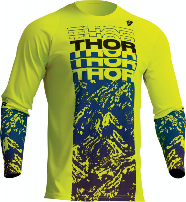 Tricou motocross/enduro Thor Sector Atlas, culoare galben fluo/albastru, marime Cod Produs: MX_NEW 29107061PE foto