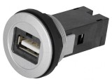 Soclu USB 22mm IP20 Argintiu