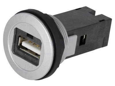 Soclu USB 22mm IP20 Argintiu foto