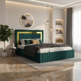 Pat Tapitat Loris Verde Catifea Premium Comandă acum