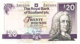 Scotia 20 Pounds 2016 P-354 aUNC Seria 872074