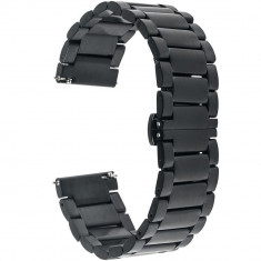 Curea ceas Smartwatch Samsung Gear S3, iUni 22 mm Otel Inoxidabil, Black foto