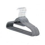 Set 10 Umerase Catifea Antiderapante Gri IdeallStore&reg;: Umerase Haine, Carlig Rotativ 360&deg;, 45cm