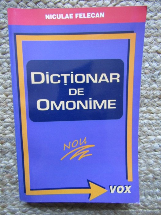 Niculae Felecan - Dictionar de omonime