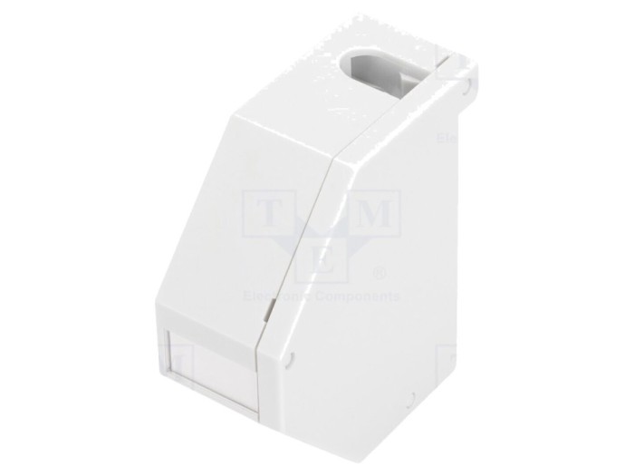 Patch panel Keystone &icirc;n unghi, alb
