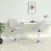 Gossi scaune de bucatarie, 2 buc., alb, piele ecologica