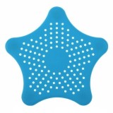 Cumpara ieftin Sita Protectie Scurgere cu Ventuze din Silicon pentru Chiuveta Cada Dus Sifon 15 x 15 cm - Albastru