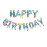 Set baloane folie flippy, happy birthday, 40 cm, multicolor