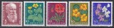 Elvetia 1958 - Pro Juventute - A 50-a aniversare de la moartea lui Carl Hilty - Flori de grădină, MNH