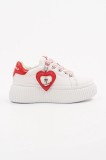 Karl Lagerfeld sneakers din piele KREEPER LO femei, culoarea alb, KL42314V