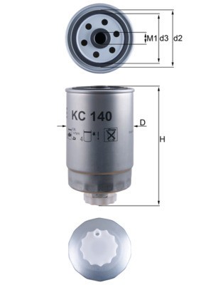 MAHLE KC 140 filtru combustibil foto