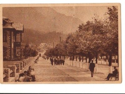 CPIB 16520 CARTE POSTALA - BUSTENI. B-DUL I.V. STALIN, RPR, LIBRARIA NOASTRA foto
