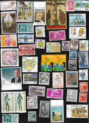 Lot #10 100+ timbre (cele din imagini) foto
