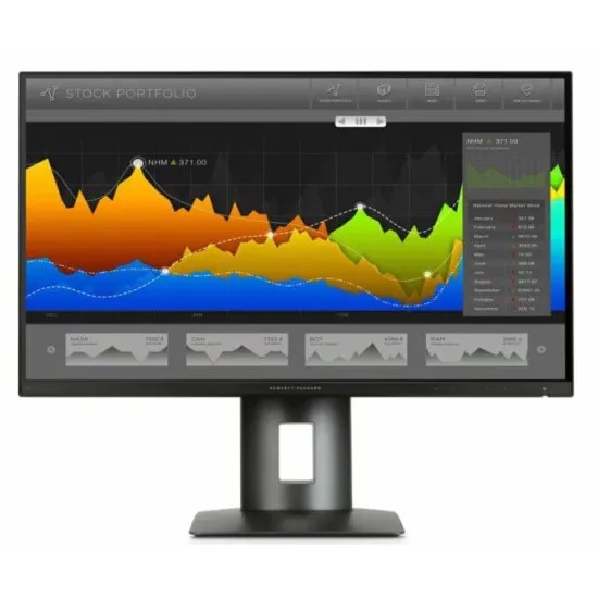 Monitor Second Hand HP Z27n, 27 Inch WQHD IPS, HDMI, MHL, DVI-D, DisplayPort, Mini DisplayPort, Negru, Stand Nou Universal K7C09A4