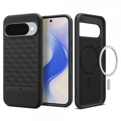 Husa MagSafe pentru Google Pixel 10 Pro / 10, Spigen, Caseology Parallax, Neagra Mata foto