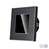 Intrerupator Simplu cu Variator cu Touch din Sticla si Rama de Aluminiu LUXION, RF433 SmartElectro IntelligentHouse