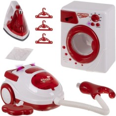 Set electrocasnice de jucarie pentru copii 3 &icirc;n 1, cu lumini si sunete