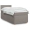 vidaXL Pat box spring cu saltea, gri taupe, 90x200 cm, textil 3286560