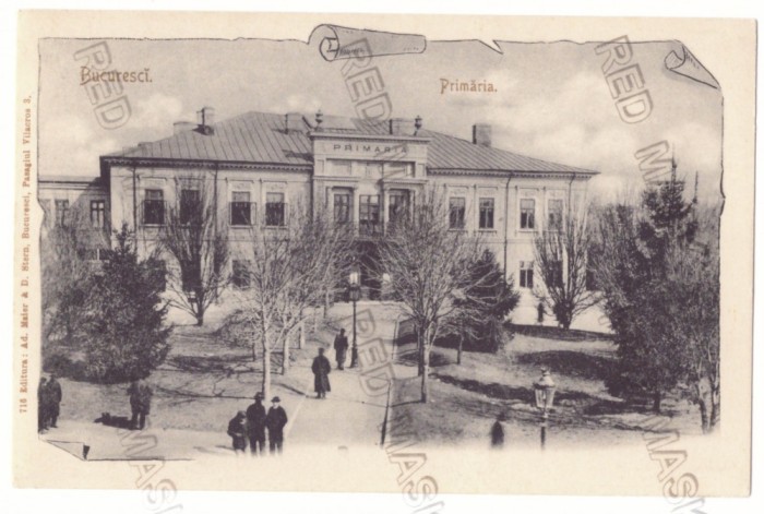 1726 - BUCURESTI, Primaria, Romania - old postcard - unused