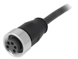 Conector HARTING 7/8 mufă 5 pini drept cu cablu 5m